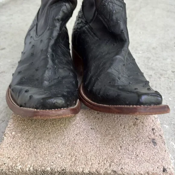 Cuadra ostrich and leather boots